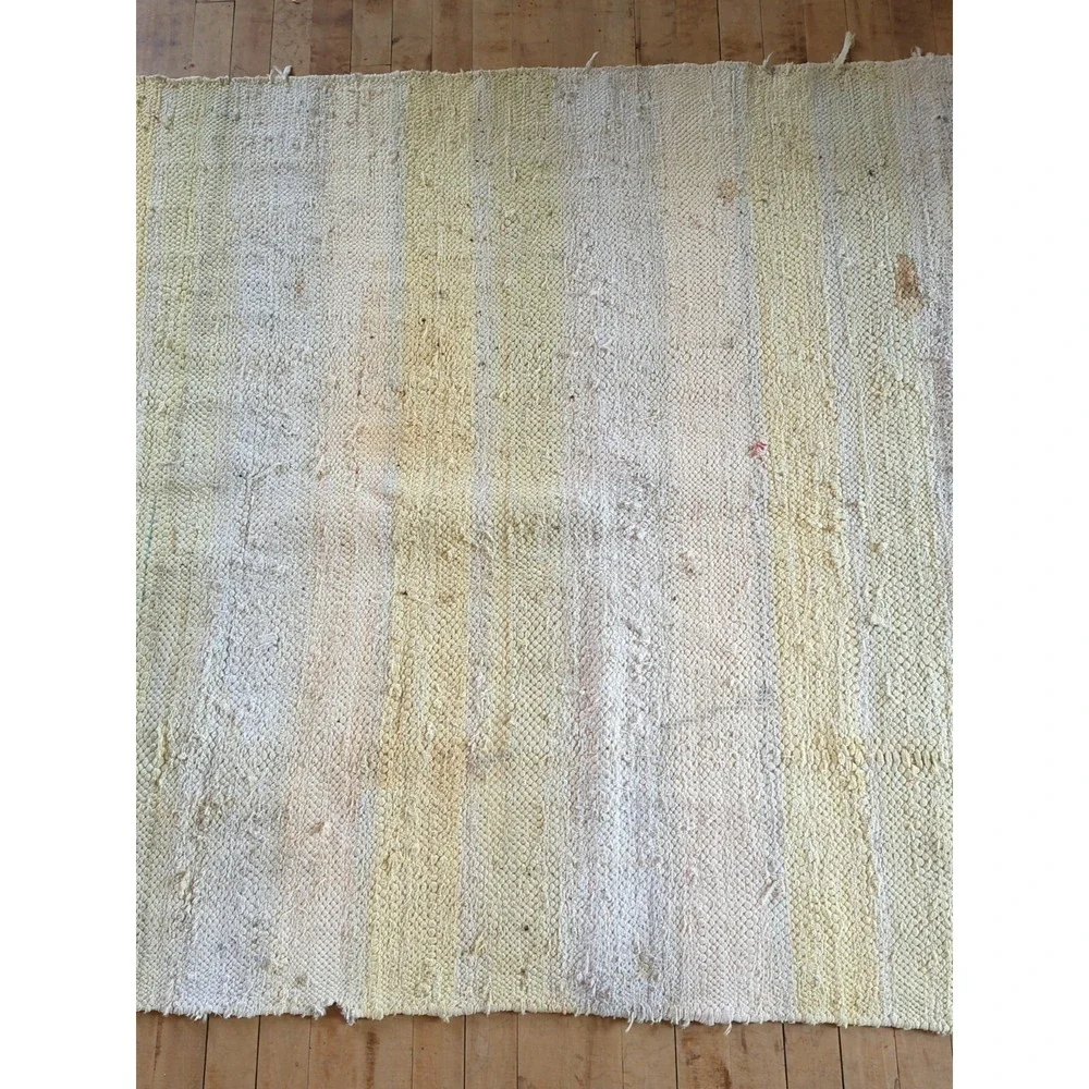 Antique Imported Swedish Hand Made Rag Rug Runner‎ (48